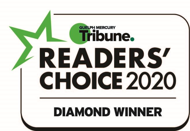 Guelph Mercury Tribune Readers' Choice 2020 Diamond Winner badge