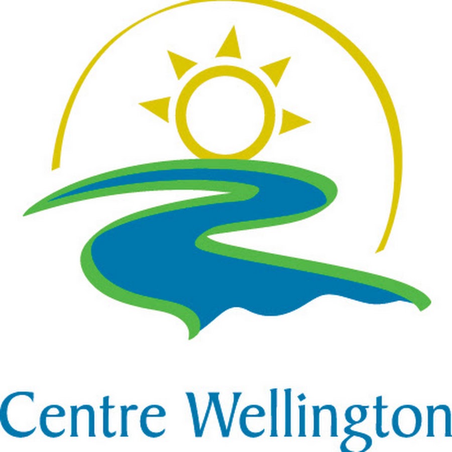 Centre wellington sunrise over a river logo
